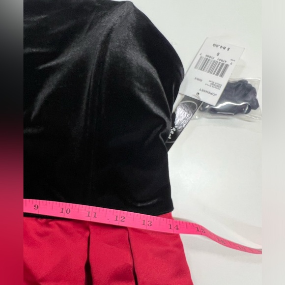 SPEECHLESS Cocktail Party Dress New With Tags Black Velvet and Red Satin Size 9 - Picture 5 of 10